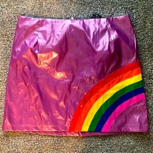 Delias x Dollskill Rainbow Latex Skirt